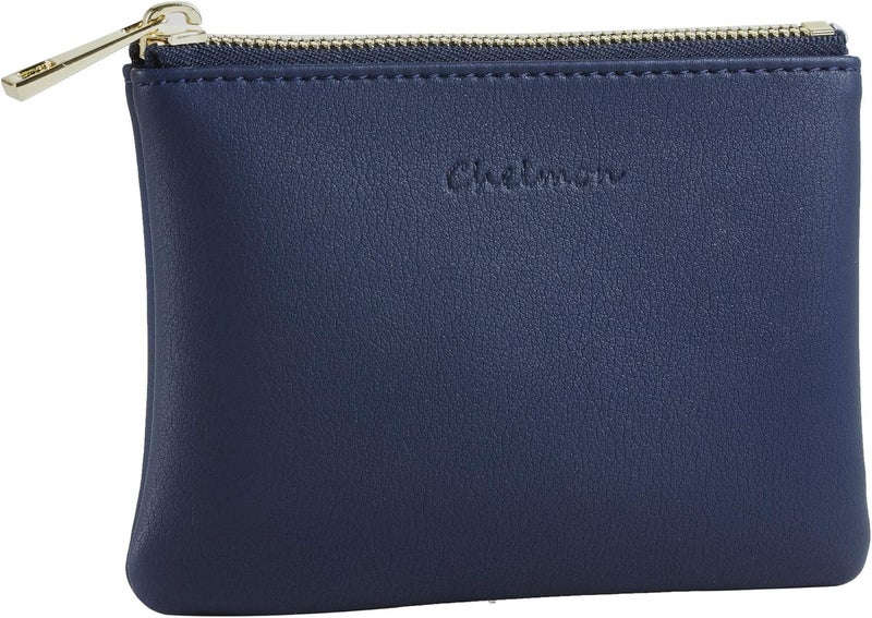 Chelmon Vegan Leather Coin Purse Pouch Change Purse With Zipper For Men Women - Image 1